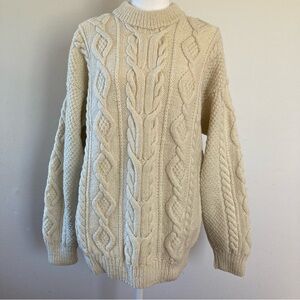 Cream Cable Hand Knit HeavySweater
Wool. Unisex